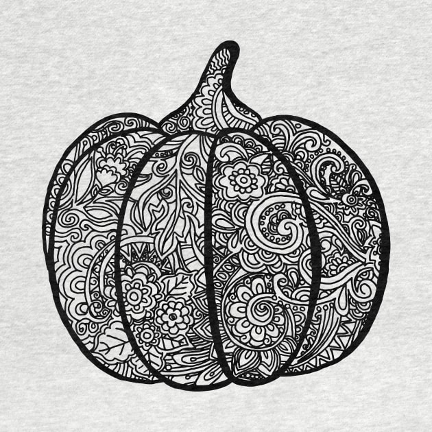 Pumpkin Zentangle - Black Lace by ElviraDraat